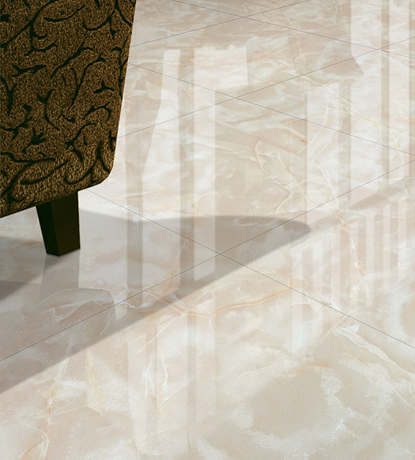 Z6官网玉石瓷砖羊脂玉KYP8005铺贴成效图