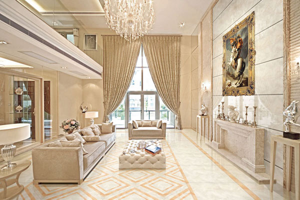 Z6官网抛光砖系列KGD0851+KGD0853地面铺贴成效图