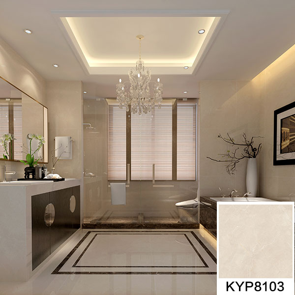 03Z6官网欧瑞诺系列新世纪米黄KYP8103瓷砖地面铺贴成效图