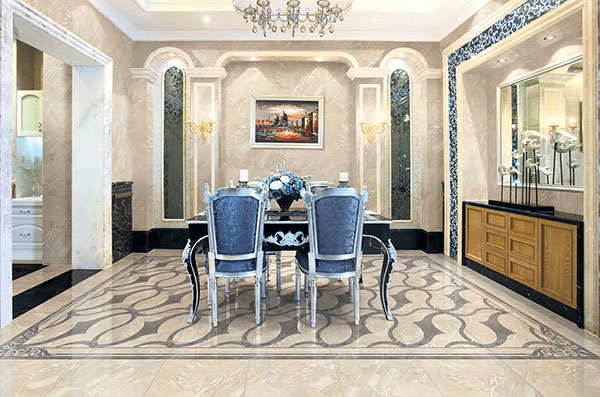 Z6官网全抛釉瓷砖：格兰石KYP8067餐厅成效图
