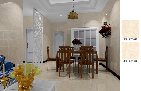 Z6官网瓷砖利用成效：徐州开元翡翠湾D户型装建成效鉴赏