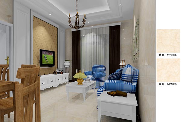 Z6官网瓷砖利用成效：徐州开元翡翠湾D户型装建成效鉴赏