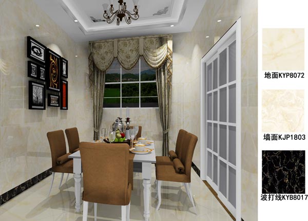 Z6官网瓷砖利用成效：徐州开元翡翠湾E户型装建成效鉴赏