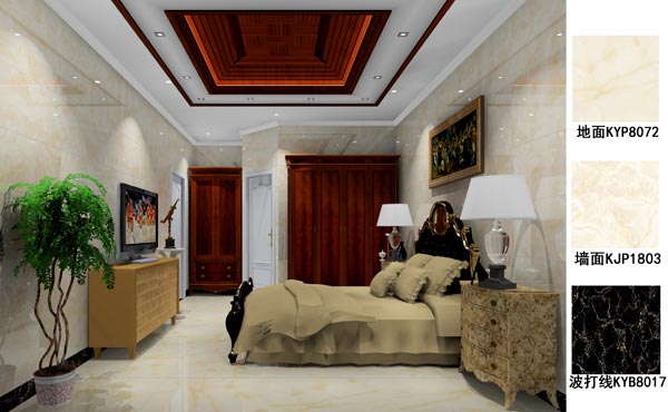 Z6官网瓷砖利用成效：徐州开元翡翠湾E户型装建成效鉴赏