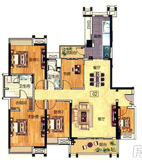 新中式风格将现代元素和传统元素结合在一路，以现代人的审美需要来打造富有传统韵味的事物，让传统艺术在当今社会得到相宜的体现。本单元很奇妙的使用了9面通体大理石瓷砖罗马砂岩系列KA9M001浅灰，不起眼的灰色，内敛而蕴藉，与改进后的中式家具美满搭配，整个空间经典而典雅的复古风情，同时具备着现代的时尚感！