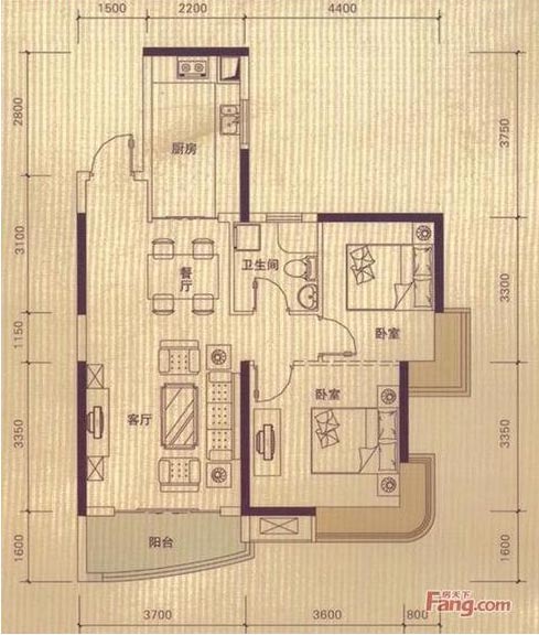 Z6官网家装：佛山丹灶  桂丹颐景园80㎡简约现代装建成效鉴赏