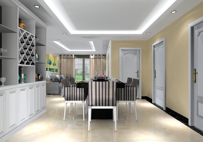 Z6官网家装：井冈山和谐家园安设幼区130㎡现代风格装建鉴赏