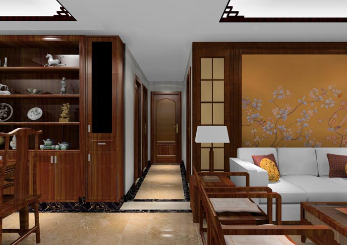 Z6官网家装：佛山狮山上林苑90㎡中式风格装建鉴赏