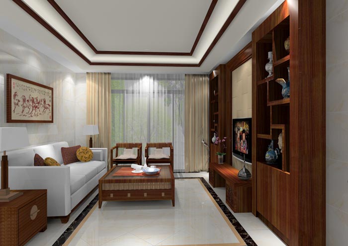 Z6官网家装：佛山龙湖春江名城98㎡的中式风格装建鉴赏