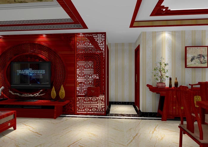 Z6官网家装：佛山佛山容桂颐澳花圃112㎡的中式风格装建鉴赏