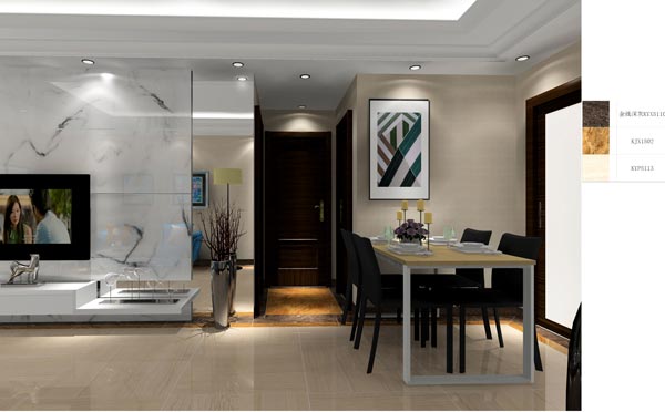 Z6官网家装：成都时期锦绣59㎡的现代风格装建鉴赏